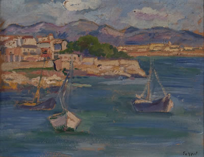 "Spanische Küste mit Segelbooten" by Robert Eckert - Auction record, sale price, and art valuation. Compare with similar artists and explore comparable artworks.