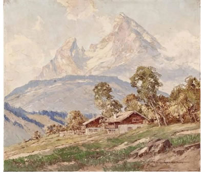 Bauernhäuser am Watzmann bei Berchtesgaden
