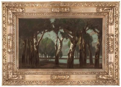 "Birkenallee an der Isar" by Ludwig Dill - Auction record, sale price, and art valuation. Compare with similar artists and explore comparable artworks.
