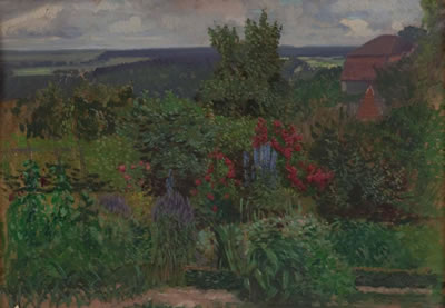 Blühender Sommergarten mit Blick in weite Landschaft by Wilhelm Legler - Auction record, sale price, and art valuation. Compare with similar artists and explore comparable artworks.