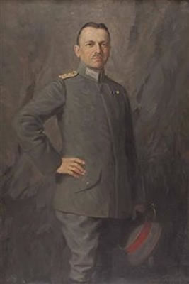 Dreiviertelbildnis eines Offiziers der deutschen Armee