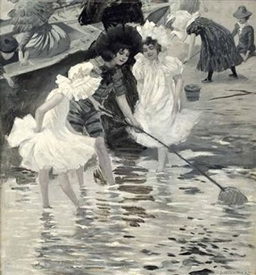 Sample artwork by Josef von Wodzinski (1859 - 1918), known for city landscape painting, interior scenes, fashionable female figures, floral still life - View similar artists and auction records