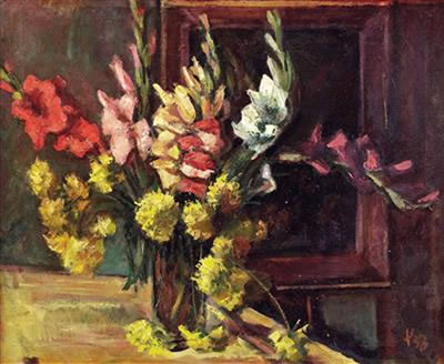Gladiolen in Vase