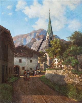 "Blick auf Mayrhofen im Zillertal mit Personenstaffage" by Ferdinand Lechner - Auction record, sale price, and art valuation. Compare with similar artists and explore comparable artworks.