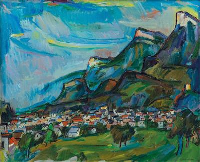 "Ort in Vorarlberg (Splügen?)" by Karl Schwarzler - Auction record, sale price, and art valuation. Compare with similar artists and explore comparable artworks.