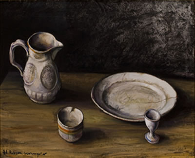 Sample artwork by Juan (Berenguer) Ribera (1935 - 2016), known for abstract, expressionist painting, mixed media, drawing - View similar artists and auction records