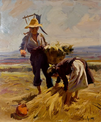 Recogiendo la siega