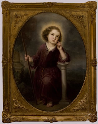 Niño Jesús junto a la columna