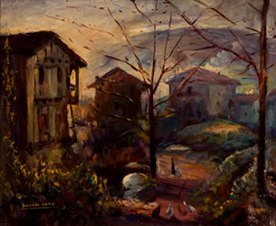 Pueblo en otoño