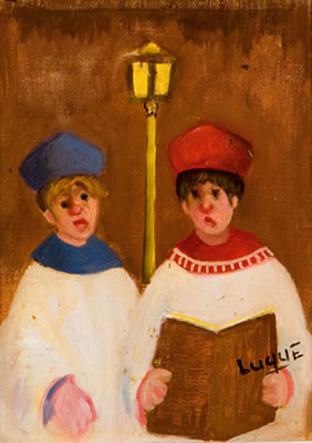 Sample artwork by Manuel Fernandez Luque (1919 - 2005), known for flat brushstroke style, classic composition, modern technique, watercolor - View similar artists and auction records