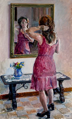 Sample artwork by Gabino Rey de Santiago (1928 - 2006), known for post-impressionist style, landscape, still life, and portrait paintings with warm and balanced palette and impastoed brushstroke. - View similar artists and auction records