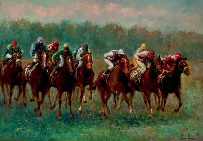 Carrera de caballos by Jose Suarez Gomez - Auction record, sale price, and art valuation. Compare with similar artists and explore comparable artworks.
