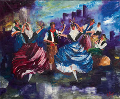 Sample artwork by Manuel Rojas (Born 1929), known for painting - View similar artists and auction records