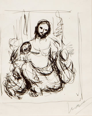 Boceto para la lección de canto".