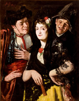 Manola con personajes
