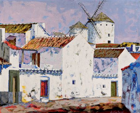 Pueblo manchego by Enrique Herreros - Auction record, sale price, and art valuation. Compare with similar artists and explore comparable artworks.