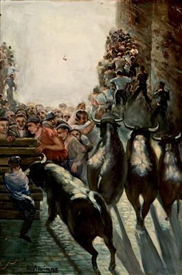 Sample artwork by Lorenzo Aguirre Sanchez (1884 - 1942), known for painting - View similar artists and auction records