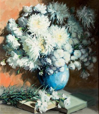 Bodegón de flores y libro by Luis Mosquera - Auction record, sale price, and art valuation. Compare with similar artists and explore comparable artworks.