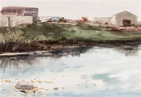 "Casas y río" by Alberto Estrada Vilarrasa - Auction record, sale price, and art valuation. Compare with similar artists and explore comparable artworks.