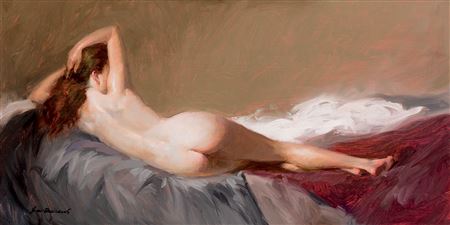 Desnudo de espaldas by Felipe Santamans - Auction record, sale price, and art valuation. Compare with similar artists and explore comparable artworks.