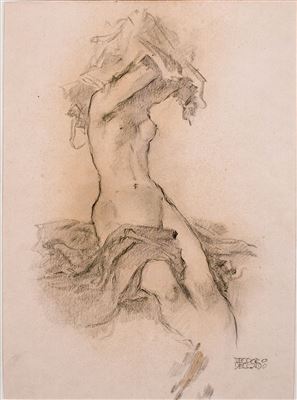 Desnudo femenino sentado