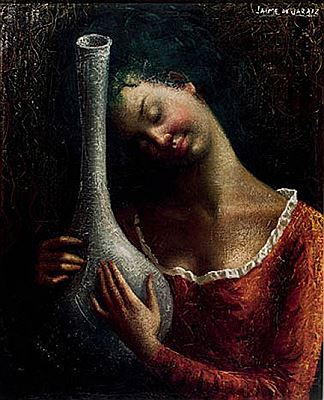Niña con jarrón