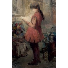 Niña de rojo leyendo by Demetrio Salgado Cosme - Auction record, sale price, and art valuation. Compare with similar artists and explore comparable artworks.