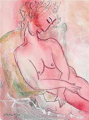 Mujer fumando"
