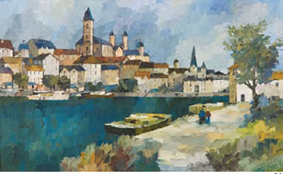 On the Danube by Tom Esplin - Auction record, sale price, and art valuation. Compare with similar artists and explore comparable artworks.