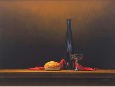 Still Life with Bread, Bottle and Goblet