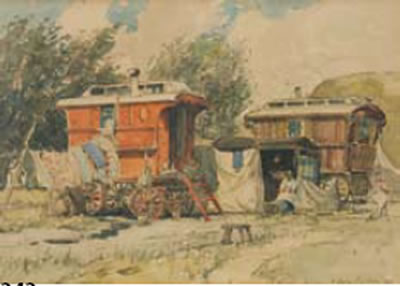 The Gypsy Encampment by Edward Leslie Badham - Auction record, sale price, and art valuation. Compare with similar artists and explore comparable artworks.