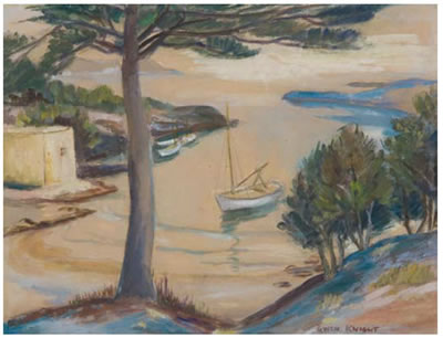 Mediterranean Bay with Boat