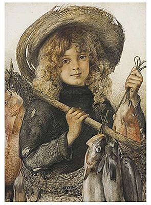 Fisher girl, Island Bay