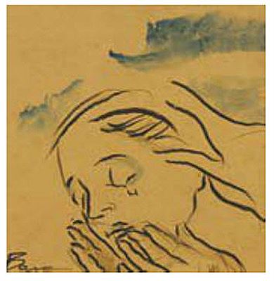 Weeping woman