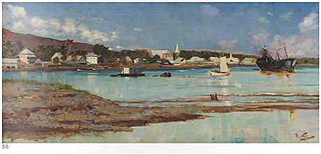 Apia Harbour, Samoa c1892