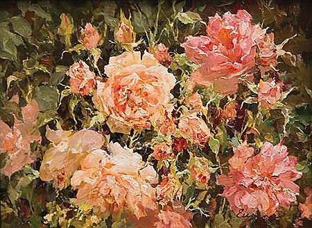 Pink Roses by Eugenea - Auction record, sale price, and art valuation. Compare with similar artists and explore comparable artworks.