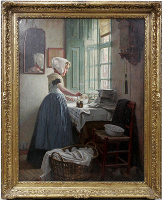 Dutch Girl Ironing