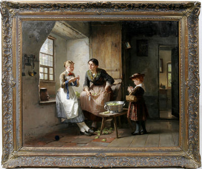 INTERIOR SCENE by Friedrich Ortlieb - Auction record, sale price, and art valuation. Compare with similar artists and explore comparable artworks.