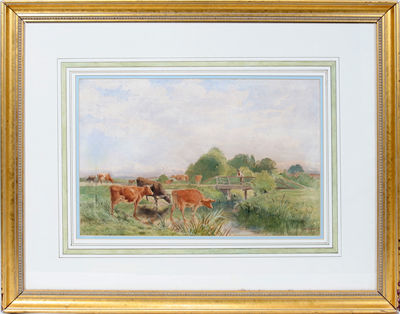 Cattle Watering by Harry Birtles - Auction record, sale price, and art valuation. Compare with similar artists and explore comparable artworks.