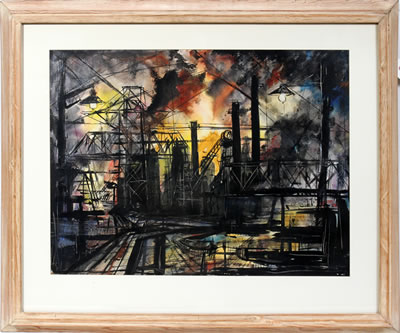 "Steel Mill" by William Arthur Lewis - Auction record, sale price, and art valuation. Compare with similar artists and explore comparable artworks.