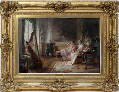 Interior parlor scene
