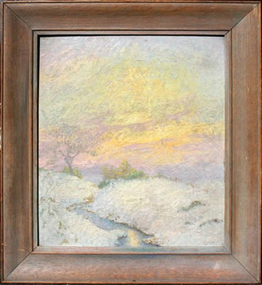 "Late Afternoon" (Snowscape) by William Biron Rogers - Auction record, sale price, and art valuation. Compare with similar artists and explore comparable artworks.