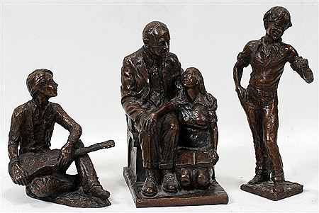 FATHER AND CHILDREN by Edward Chesney - Auction record, sale price, and art valuation. Compare with similar artists and explore comparable artworks.