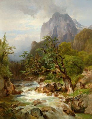 Gebirgslandschaft mit Wasserfall by Anna Baar-Plommer - Auction record, sale price, and art valuation. Compare with similar artists and explore comparable artworks.