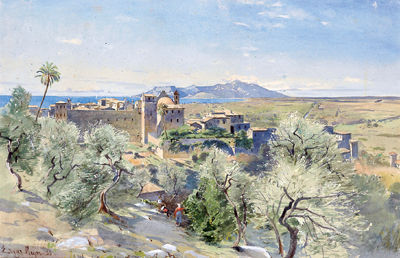 Sample artwork by Edgar Meyer (1853 - 1925), known for castle paintings - View similar artists and auction records