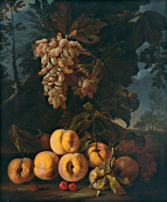Still life with Grapes and Peaches