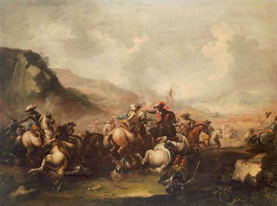 Two Cavalry Engagements, Pendants (Pair) by Antonio Maria Marini - Auction record, sale price, and art valuation. Compare with similar artists and explore comparable artworks.