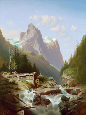 Mountain Lanscape with Running Stream by Anton Pick - Auction record, sale price, and art valuation. Compare with similar artists and explore comparable artworks.