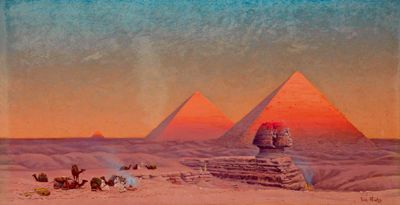 Evening at the Pyramids of Geza