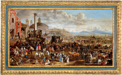 Sample artwork by Antoni Goubau (1616 - 1698), known for landscape, figure, genre painting - View similar artists and auction records